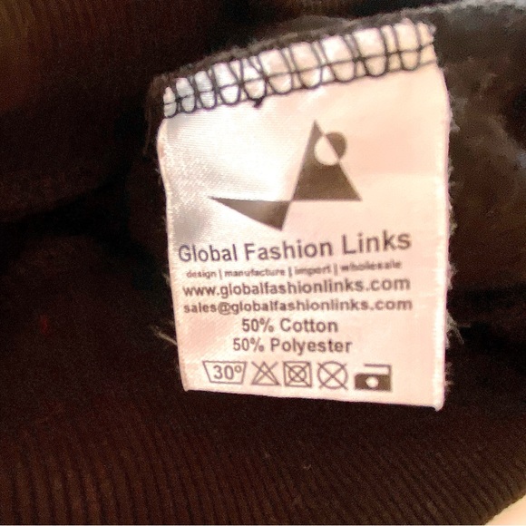 🇬🇧 I ❤️ London Hoodie Black Sequin Font & Union Jack Heart w/ Drawstring Sz S - Picture 6 of 9